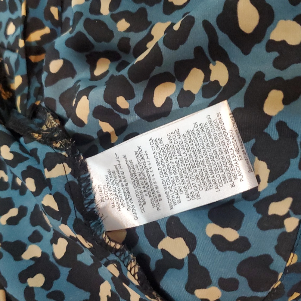 BCBGeneration Stylish Women's Wrap Top - Blue and Gold SZ XXS - Picture 6 of 7